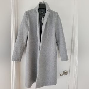 Zara coat knee length gray marl size Large